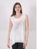 Branched Rhinestone Chiffon Top